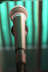 Wall Mural - Singers concert stage microphone