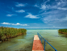 Lake Balaton With Pier