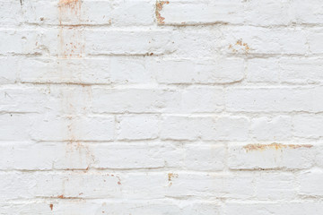 Wall Mural - Old brick wall painted white