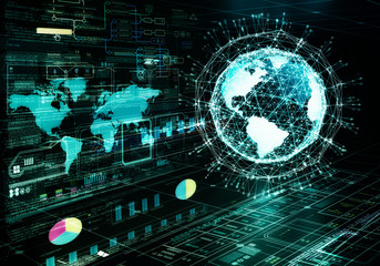 Wall Mural - internet big data concept