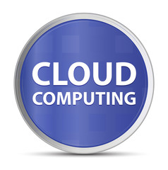 Poster - Cloud Computing blue round button