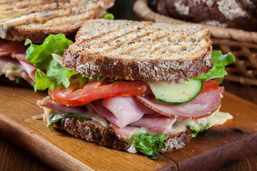 Sticker - Toasted sandwiches with ham, cheese and other