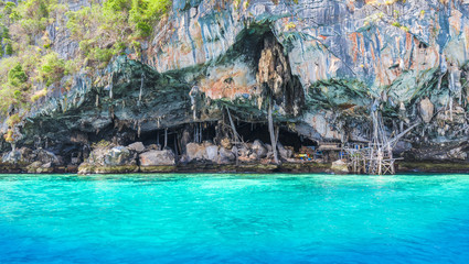 Wall Mural - viking cave at phi phi island, thailand