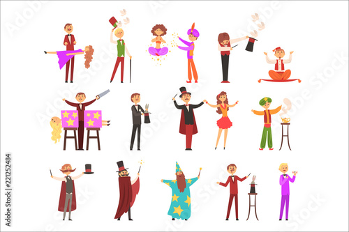 Fotografía Magician in the circus show magic tricks magic tricks vector