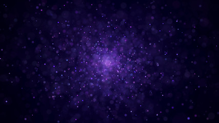 Fototapete - Dust particles. Abstract background of particles. Cosmic galaxy illustration. 3d rendering.