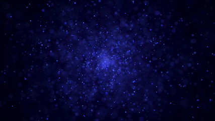 Fototapete - Dust particles. Abstract background of particles. Cosmic galaxy illustration. 3d rendering.