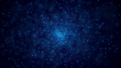 Fototapete - Dust particles. Abstract background of particles. Cosmic galaxy illustration. 3d rendering.