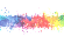 Colorful Pixels Background Illustration