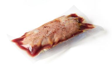 Wall Mural - Duck breast vacuum sealed isolated on white