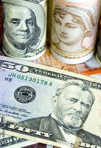 American Dollars And British Pounds This Stock Photo American Dollars And British Pounds This Stock Photo