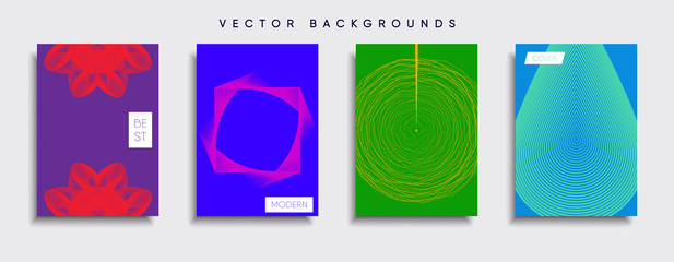 Vector cover designs. Future Poster template. Smartphone modern background set.
