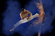 © Andrey Burmakin - karate man breaking with leg wooden board