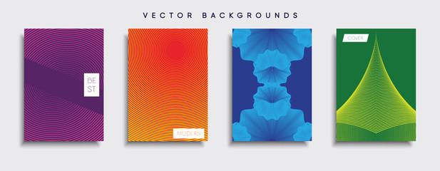 Vector cover designs. Future Poster template. Smartphone modern background set.