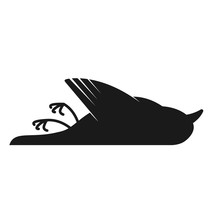Dead Bird Filled Outline Icon