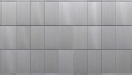 Wall Mural - Tiled Metal Background (3d illustration)