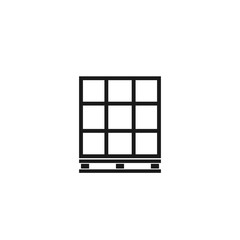 Wall Mural - Pallet with boxes outline icon