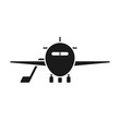 Aircraft front view solhouette icon