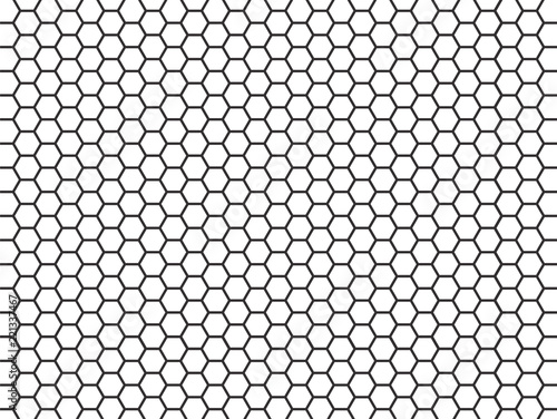 black and white hexagonal pattern- vector illustration Stock Vector ...