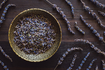 Wall Mural - Brass Bowl of Dried Lavender