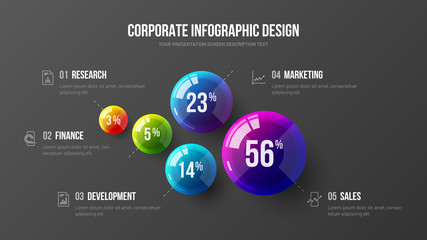 Amazing business infographic presentation vector illustration concept. Corporate marketing analytics data report creative design layout. Company statistics information graphic visualization template.