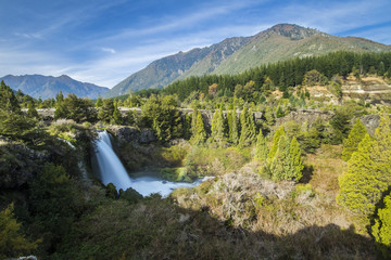 Truful Truful waterfall at Conguillio National Park, nature power at all levels from volcanos to waterfalls like this one is the scenery we can find on this beautiful natural reserve