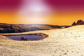 Sticker - Irrigation pond in magical light