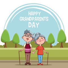 Poster - Happy grandparents day card