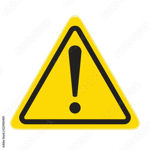 technical warning sign; hazard! Stock Vector | Adobe Stock