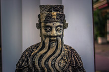 Bangkok - October 13, 2014: Statue Of An Ancient Wiseman In The Buddhist Wat Pho Temple In Central Bangkok, Thailand