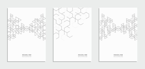 Geometric abstract brochure, flyer. Corporate identity.