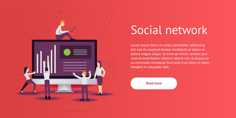 Vector illustration - marketing and advertising in flat style.