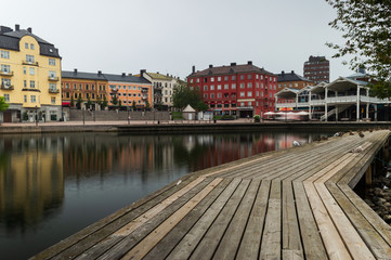 Lake Maren, Sodertalje city centre in Sweden