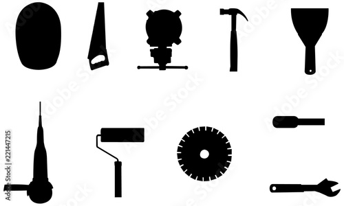 Download Construction Tools Silhouette Construction Tools Svg Construction Tools Cricut Clipart Vector Eps Cut File Stock Vector Adobe Stock