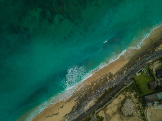 aerial view of the sea