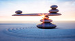 Steine in Balance - Gleichgewicht bei Sonnenaufgang
