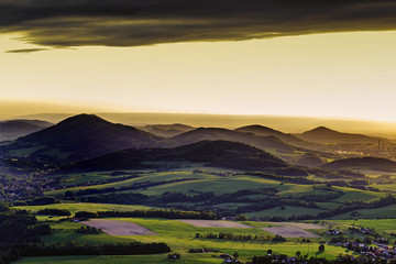 Wall Mural - Landscape at sunset