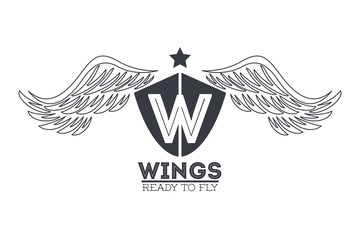 Wall Mural - Luxury wings emblem