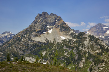 Wall Mural - View of Corteo Peak (photographed from the Heather Maple Pass hiking trail), North Cascades National Park, Washington