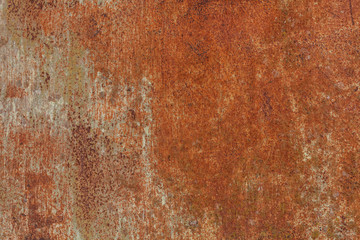 Grunge rusted metal texture. Rusty corrosion and oxidized background. Worn metallic iron panel.