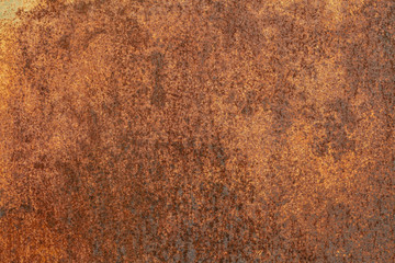 Grunge rusted metal texture. Rusty corrosion and oxidized background. Worn metallic iron panel.