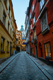 Fototapeta Uliczki - Storkyrkan gamla stan street view