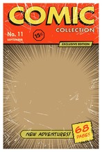 Comic Book Cover Style Vintage. Vector Illustration.