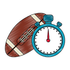 Poster - Football ball and timer scribble