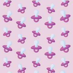 Poster - baby pacifier pattern 