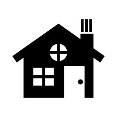 Sticker - house building silhouette icon