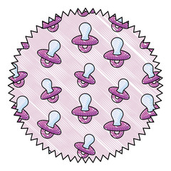 Poster - baby pacifier pattern 