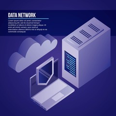 Canvas Print - data network related