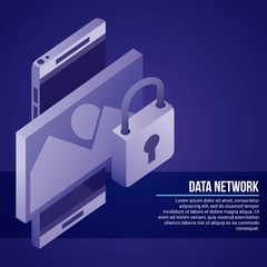 Canvas Print - data network related