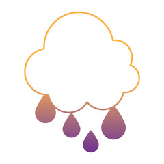 Sticker - cloud and rainy drops