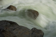 Rushing Water Over Boulders